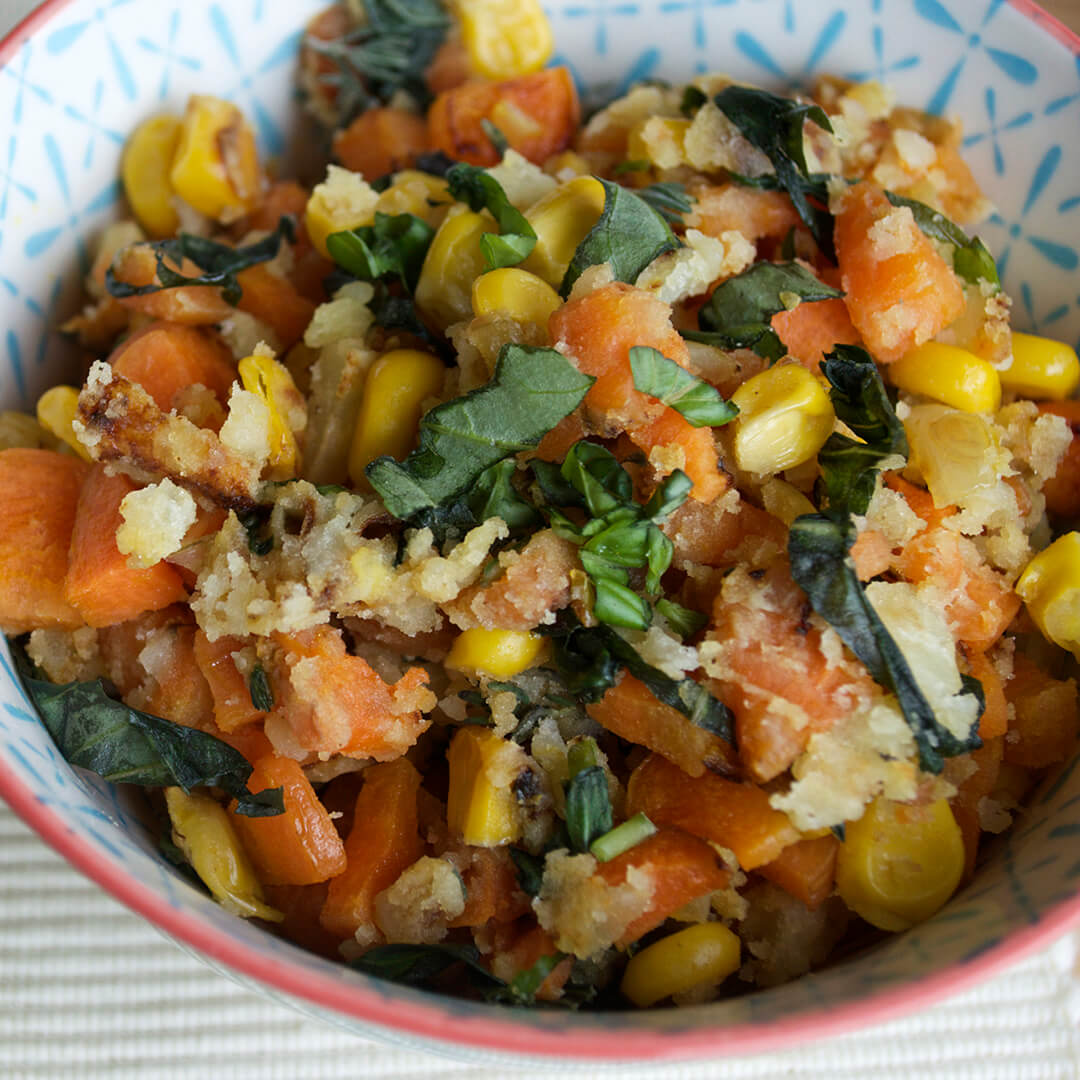 Baby Sweetcorn Puree/Mash in bowl