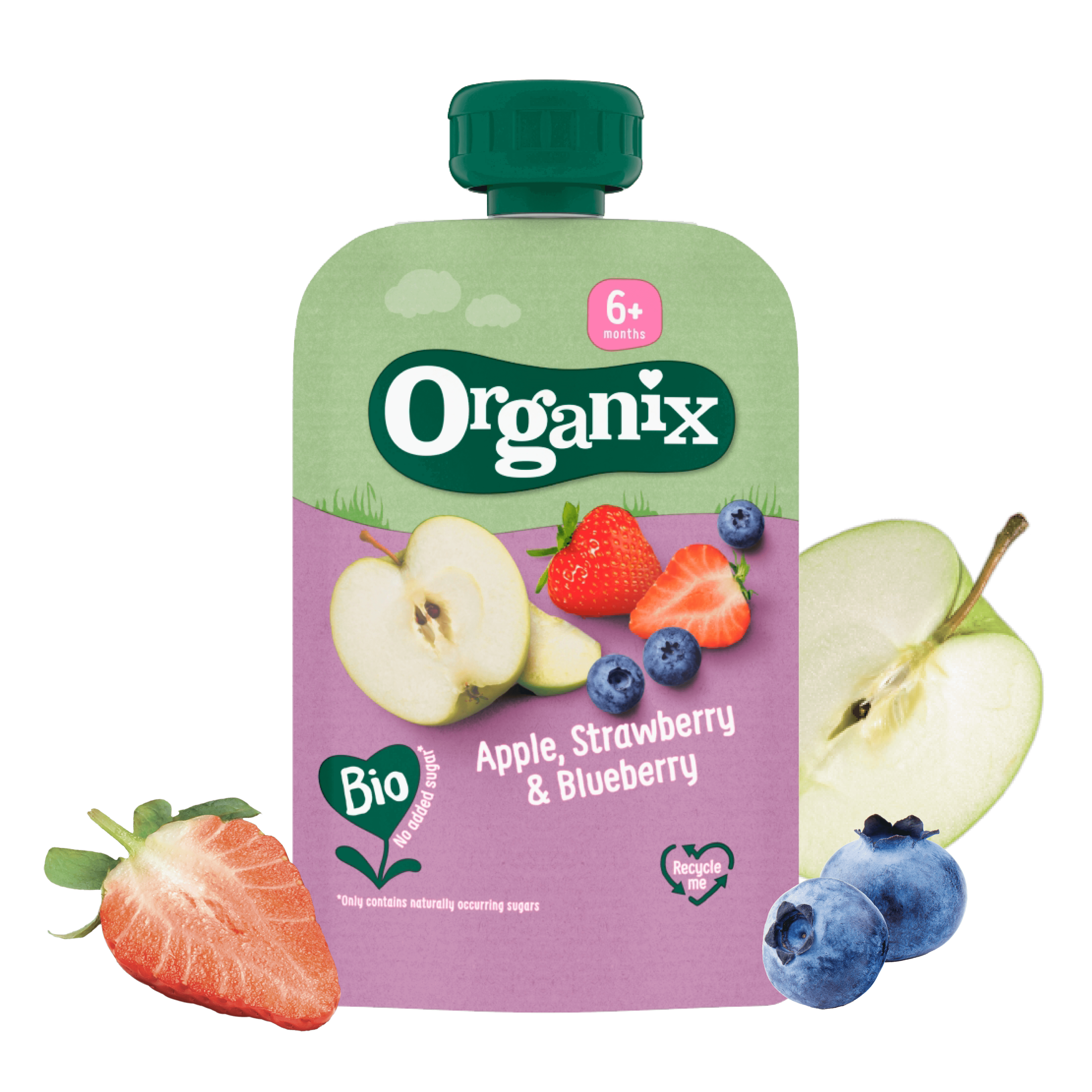 Apple, Strawberry & Blueberry Pouch