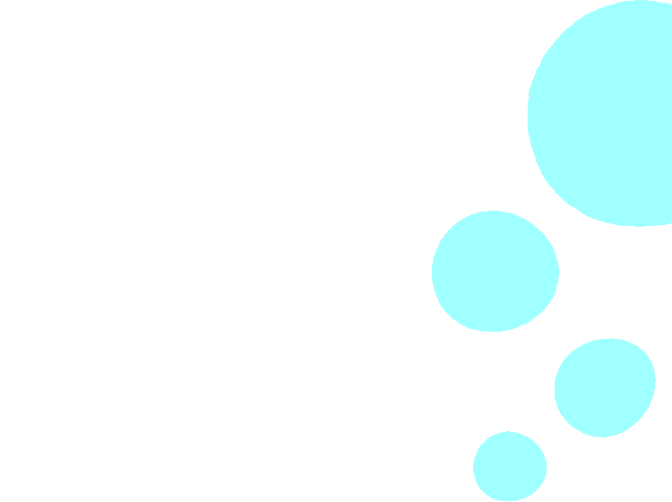 Bright blue cartoon illustrated bubbles with textured edges