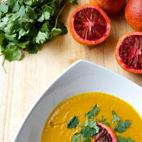 Blood Orange, Red Lentil & Carrot Soup
