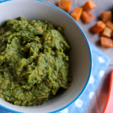 Roast Sweet Potato, Garlic & Kale Puree