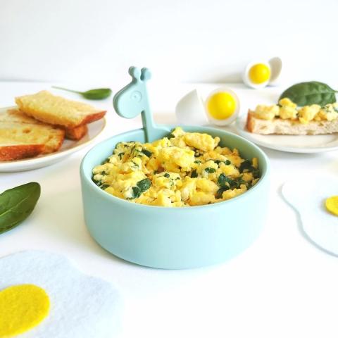 Super green scrambled eggs